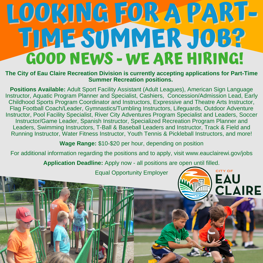 44+ City of eau claire summer jobs information
